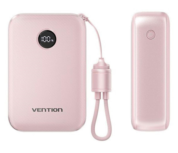Vention Powerbank 20000mAh 2xUSB-C,USB-A z wyświetlaczem różowy - 1543384 - zdjęcie 2